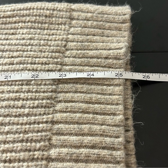 Talbots Sweater V-Neck Split Hem Women's Tan Size Medium Shawl Collar - Picture 7 of 7